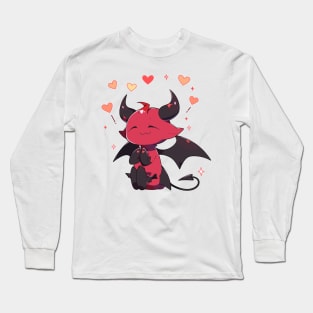 Kawaii demon in love Long Sleeve T-Shirt